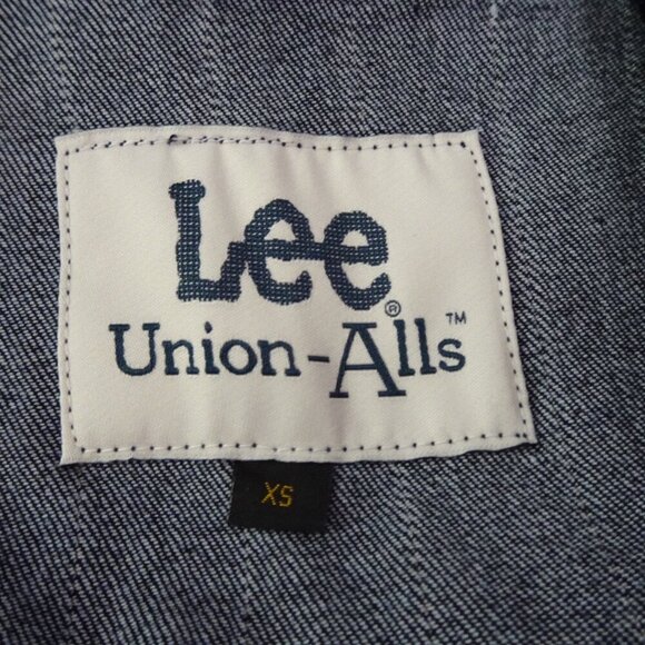 Lee Union-Alls Coverall Jumpsuit Women's Size XS Blue Metallic Pinstripe - Picture 9 of 12